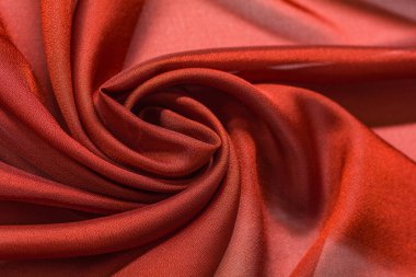 Kırmızı tekstil çoklu bukleli parlak kumaş arkaplan