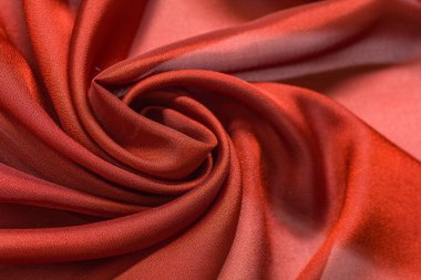 Kırmızı tekstil çoklu bukleli parlak kumaş arkaplan