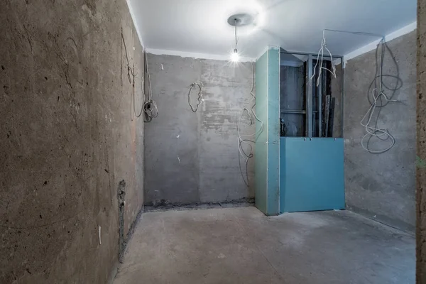 Interior Casa Vacía Sala Luz Renovación Del Edificio Nuevo Construcción — Foto de Stock