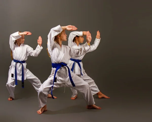 Tres chicas de karate —  Fotos de Stock