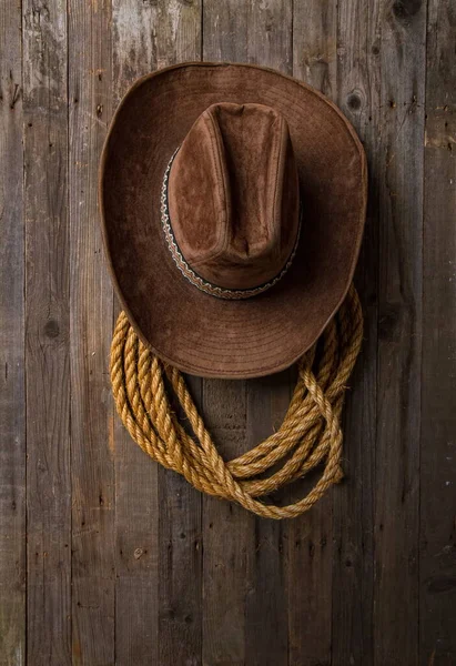 Ściana kapelusza kowboja — Zdjęcie stockowe