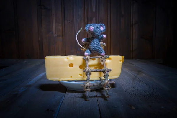 Mouse and cheese — Stock Photo, Image