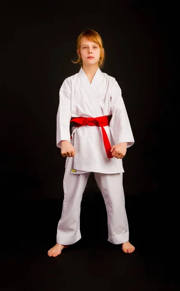 Kata karate chica —  Fotos de Stock