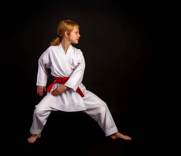 Kata Karate menina — Fotografia de Stock
