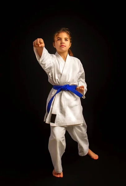 Kata karate meisje — Stockfoto
