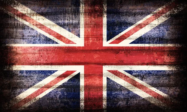 Bandeira britânica de madeira — Fotografia de Stock