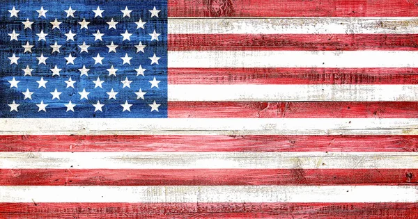 Bandiera USA in legno — Foto Stock