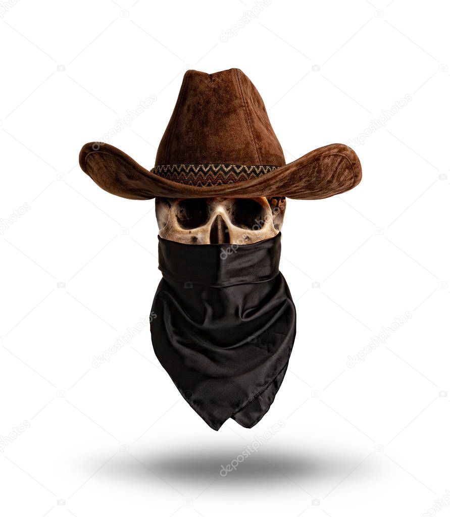 Skull cowboy hat