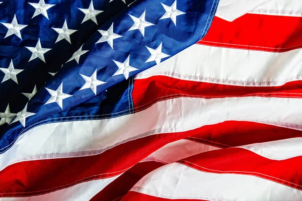 EUA acenando bandeira — Fotografia de Stock
