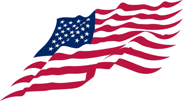 Bandeira de acenar americana —  Vetores de Stock