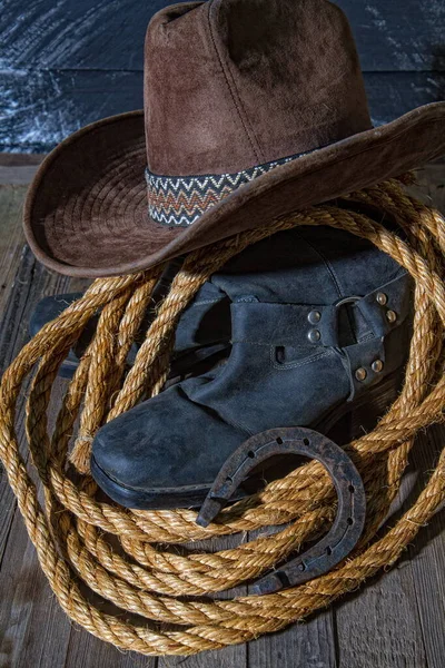 Boots hat lasso — Stock Photo, Image