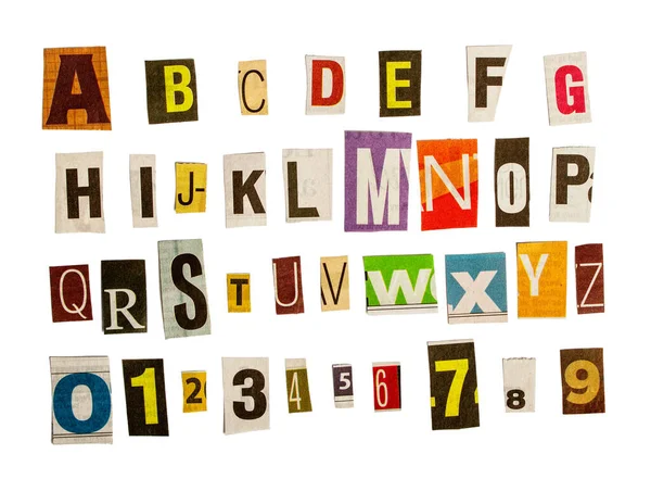 Anonimus alphabet cut — Stock Photo, Image