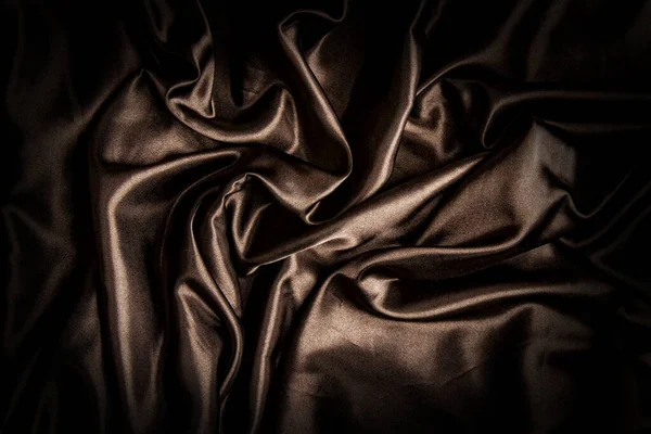 Black crumpled fabric — Stock Photo, Image