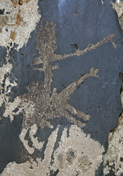 Petroglyph v Sarmishsay, Uzbekistán — Stock fotografie