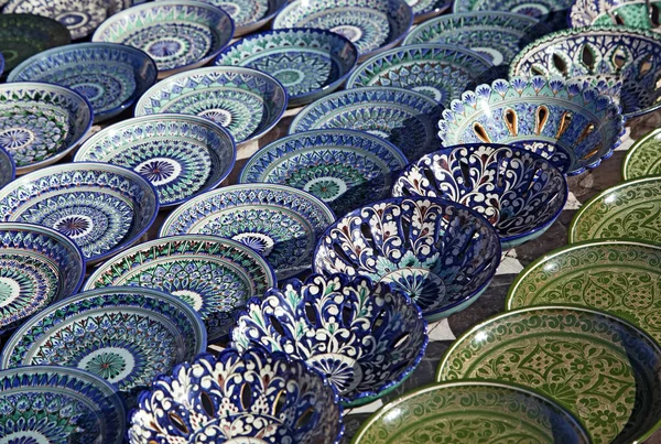 Seramik dishware, Özbekistan — Stok fotoğraf