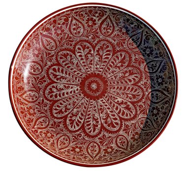 Geleneksel Özbek süsleme ile plaka