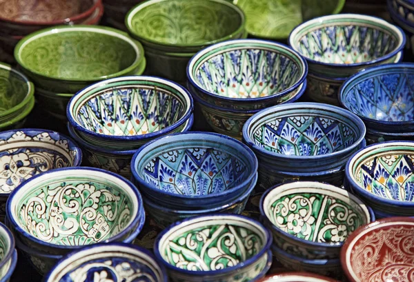 Ceramic dishware, Uzbekistan — Stock Photo, Image