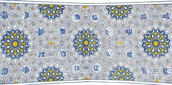 Wandmalerei der kok gumbaz Moschee, Usbekistan — Stockfoto