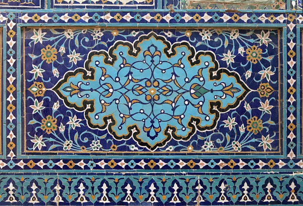 Gamla östra mosaik på väggen, Uzbekistan — Stockfoto