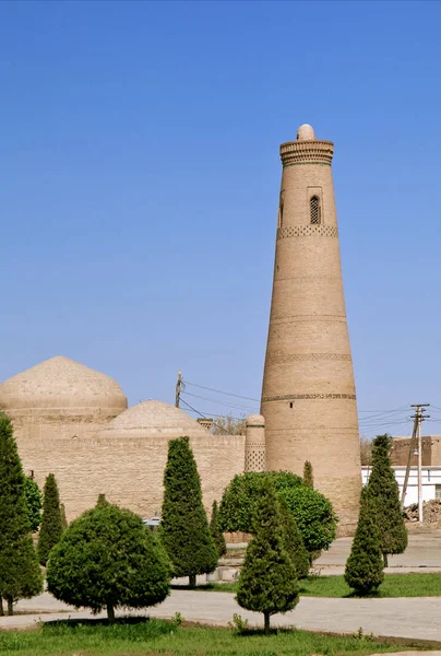 Minarete no uzbequistão — Fotografia de Stock
