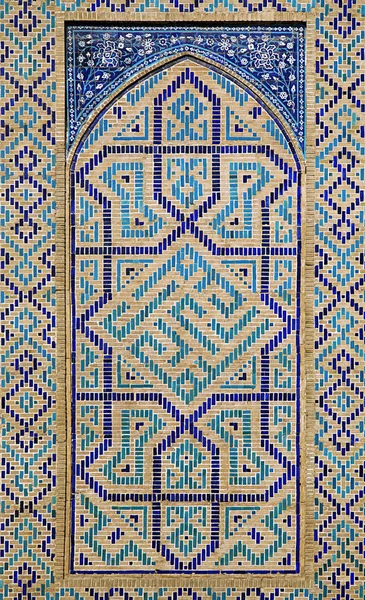 Παλιά Ανατολική μωσαϊκό στον τοίχο, Ουζμπεκιστάν — Φωτογραφία Αρχείου