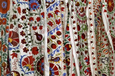 Geleneksel Özbek suzani nakış kumaş oryantal ın Bazaarı