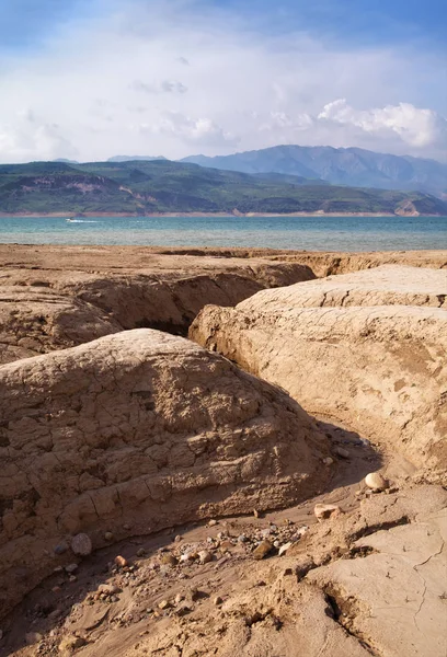 Erosión de la tierra costera — Foto de Stock