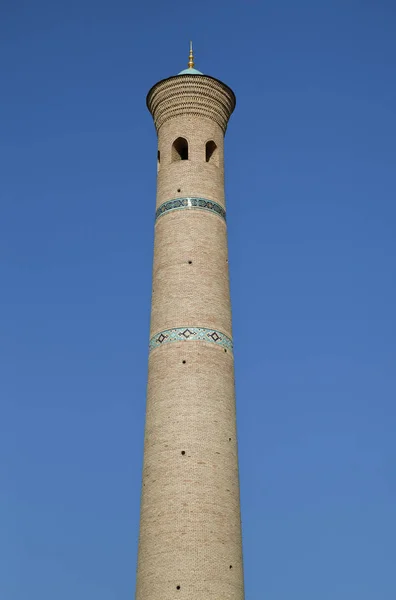 Minarete no uzbequistão — Fotografia de Stock