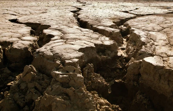 Terre fissurée gros plan — Photo