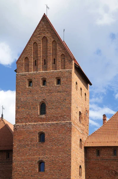 Vilnius yakınındaki Trakai kale kule — Stok fotoğraf