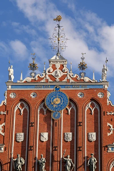 Top of the House of the Blackheads in Riga — Stock Photo, Image