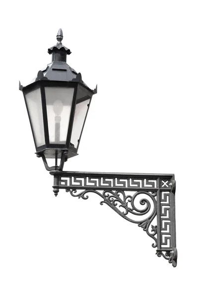 Уличная лампа на стене, изолированная Стоковое Изображение
