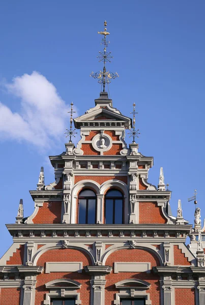 Top of the House of the Blackheads in Riga — Stock Photo, Image