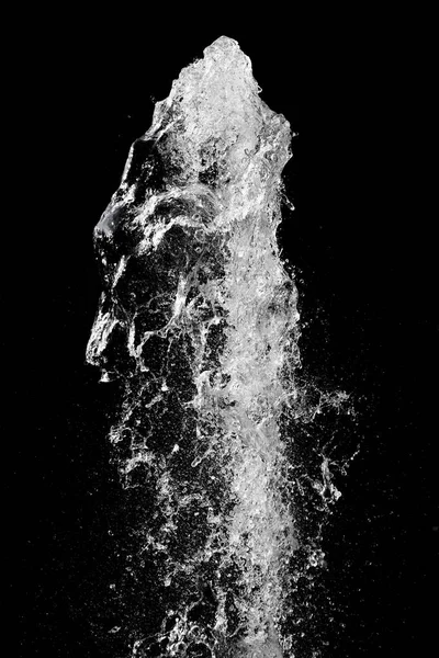 Water splash over black background