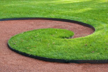 Bir parkta dekoratif çim