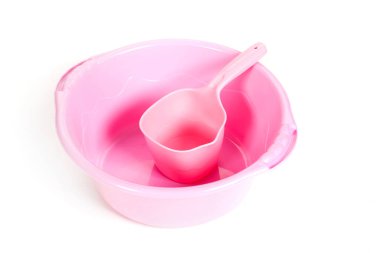 bir havza içinde plastik Kepçe