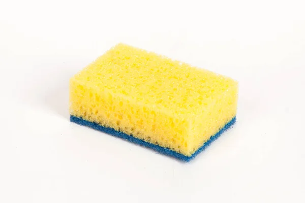 Yellow scouring sponge — Stock Photo, Image