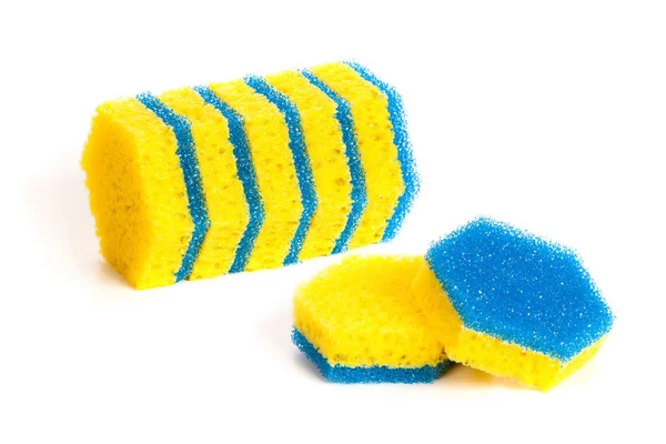 Um conjunto de esponjas de limpeza — Fotografia de Stock