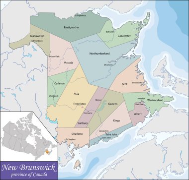 New Brunswick Haritası