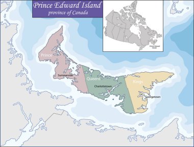 Map of Prince Edward Island clipart