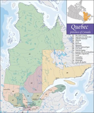 quebec Haritası