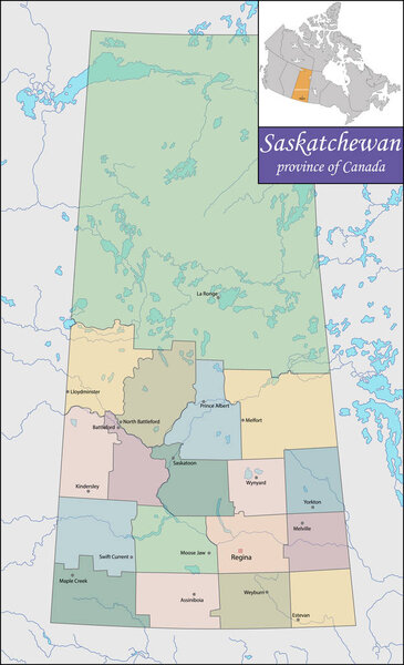 Map of Saskatchewan