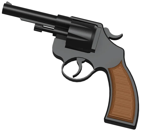Immagine 3D del revolver classico — Foto Stock