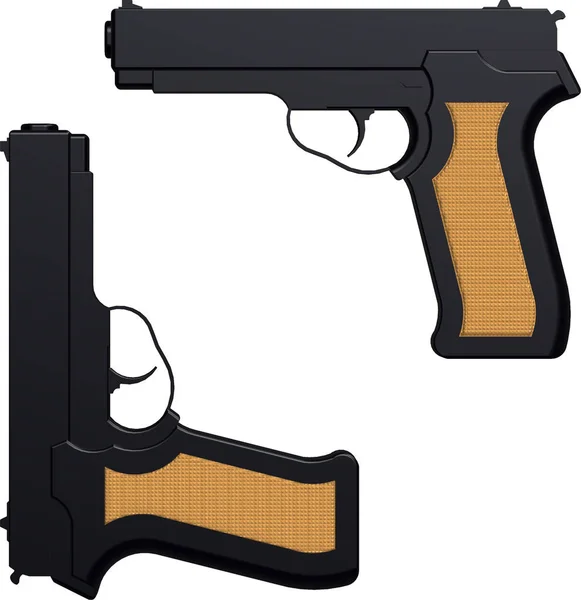 3D-Bild der Handfeuerwaffe — Stockfoto