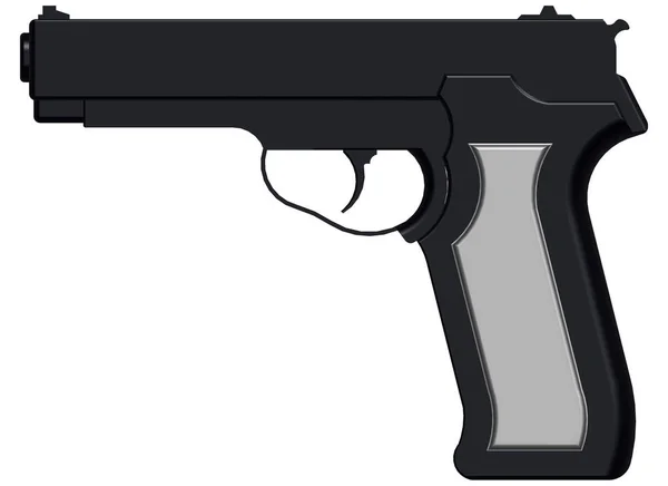 Imagem 3D da pistola — Fotografia de Stock