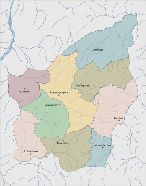 Mapa san marino — Stockový vektor