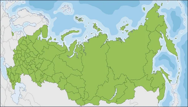 中央政府主題とロシア連邦の地図 — ストックベクタ