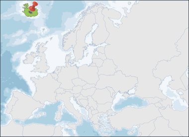 İzlanda Avrupa haritasında bir İskandinav adasıdır.