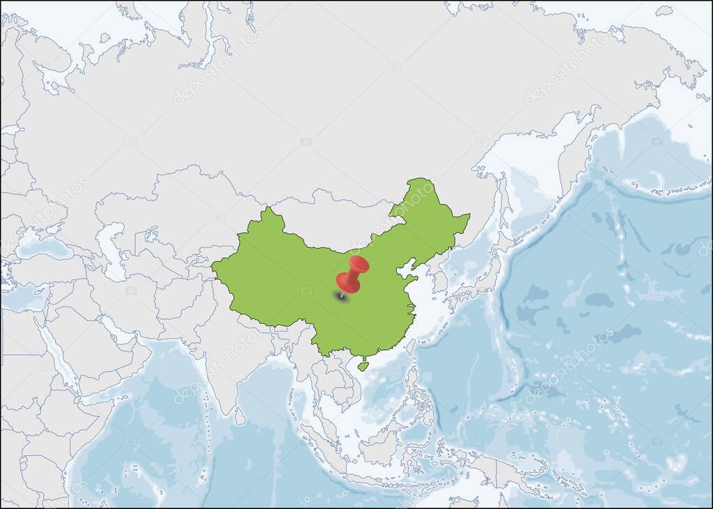 Peoples Republic of China location on Asia map