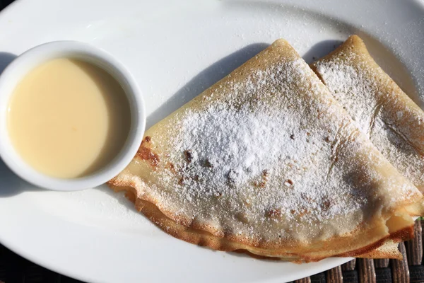 Crêpes au sucre en poudre — Photo